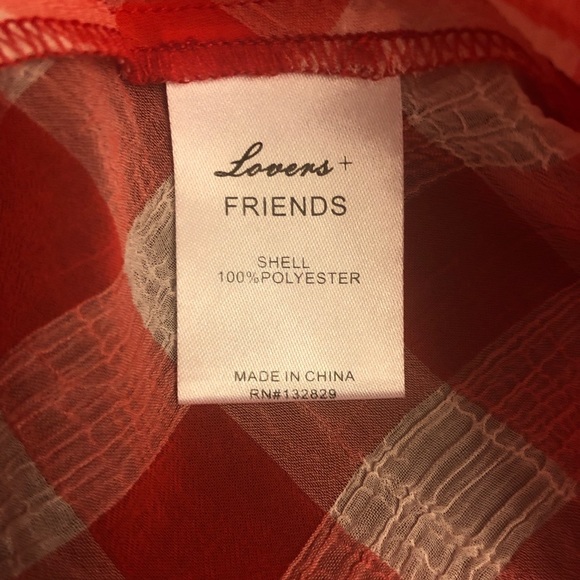 Lovers & Friends Kitt Gingham Plaid Tank Top Large - Picture 7 of 8
